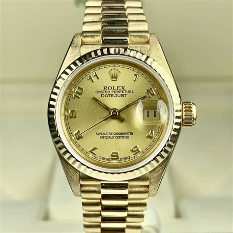 rolex president datejust 18ct gold watch|Rolex Datejust 31 two tone.